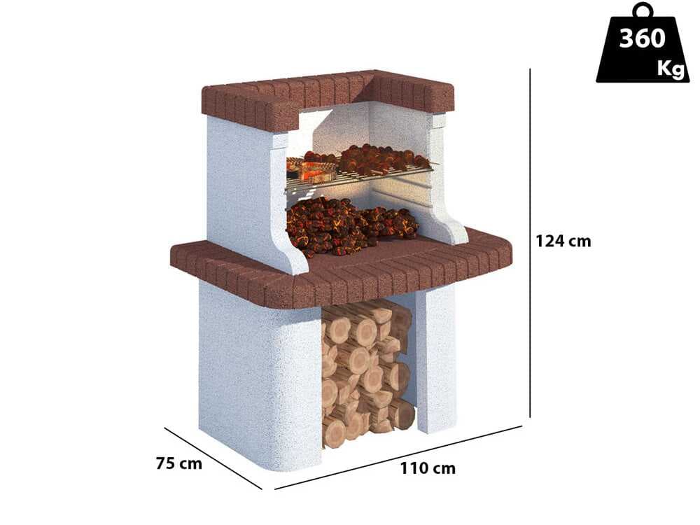 Linea VZ Gavi - Barbacoa de obra de leña y carbón