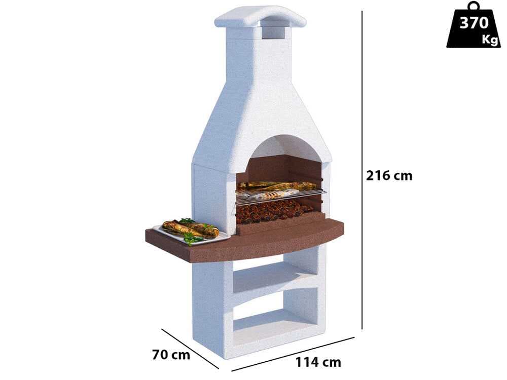 Linea VZ Treviso - Barbacoa de obra de carbón