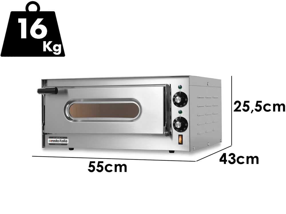 Resto Italia Small G - Horno eléctrico para pizza - 1600 W