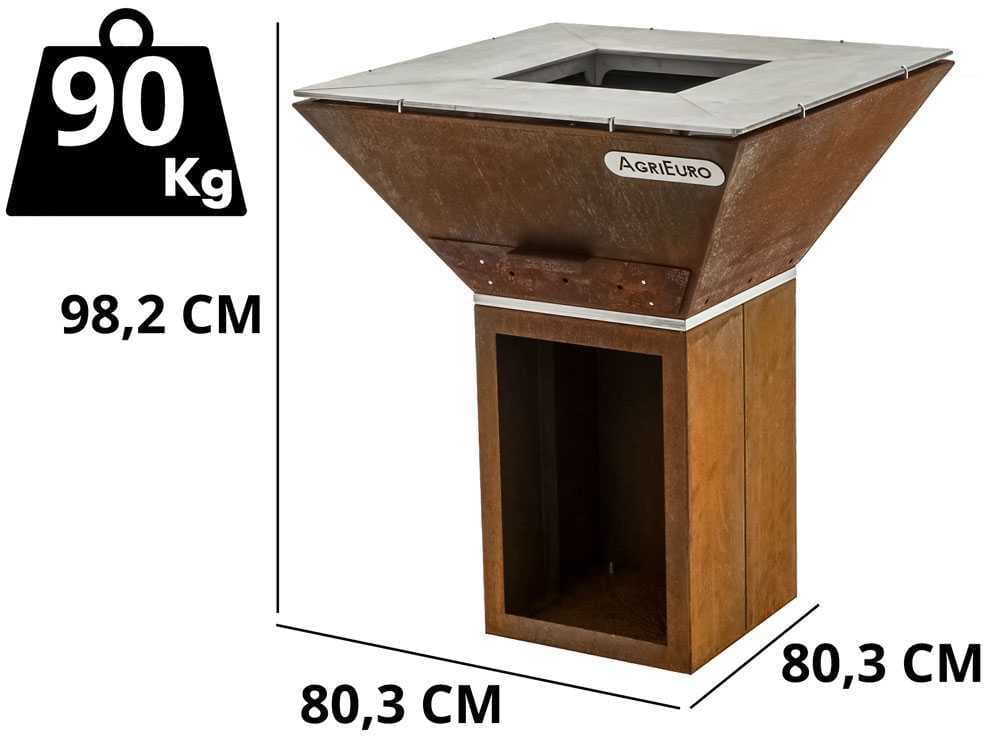 Top Line Colorado - Barbacoa para leña in corten