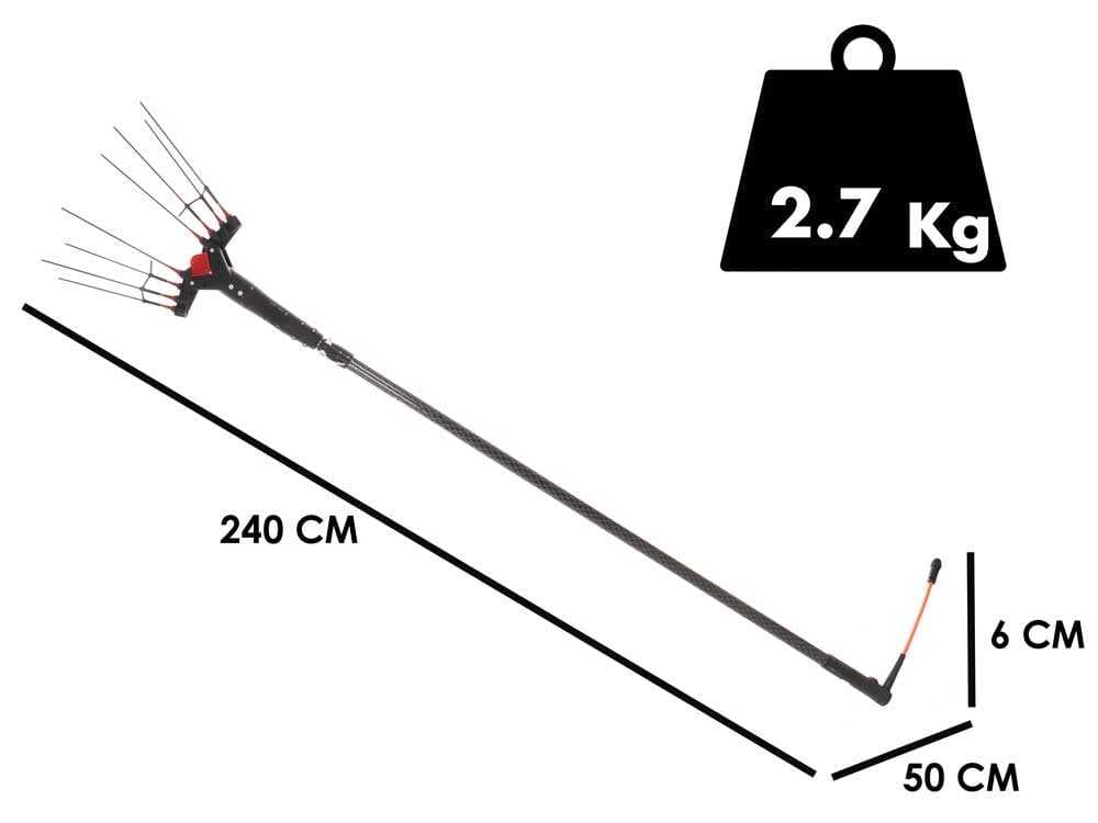 Castellari Vertigo Carbon L 12V - Vareador de aceitunas eléctrico de batería - 240/320 cm