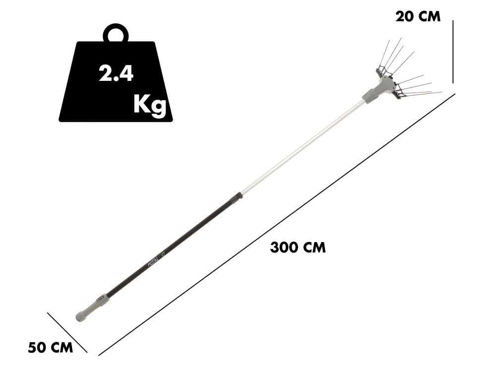 Volpi Olytech Mondial 755L - Vareador eléctrico de batería 210/300 - Pértiga telescópica