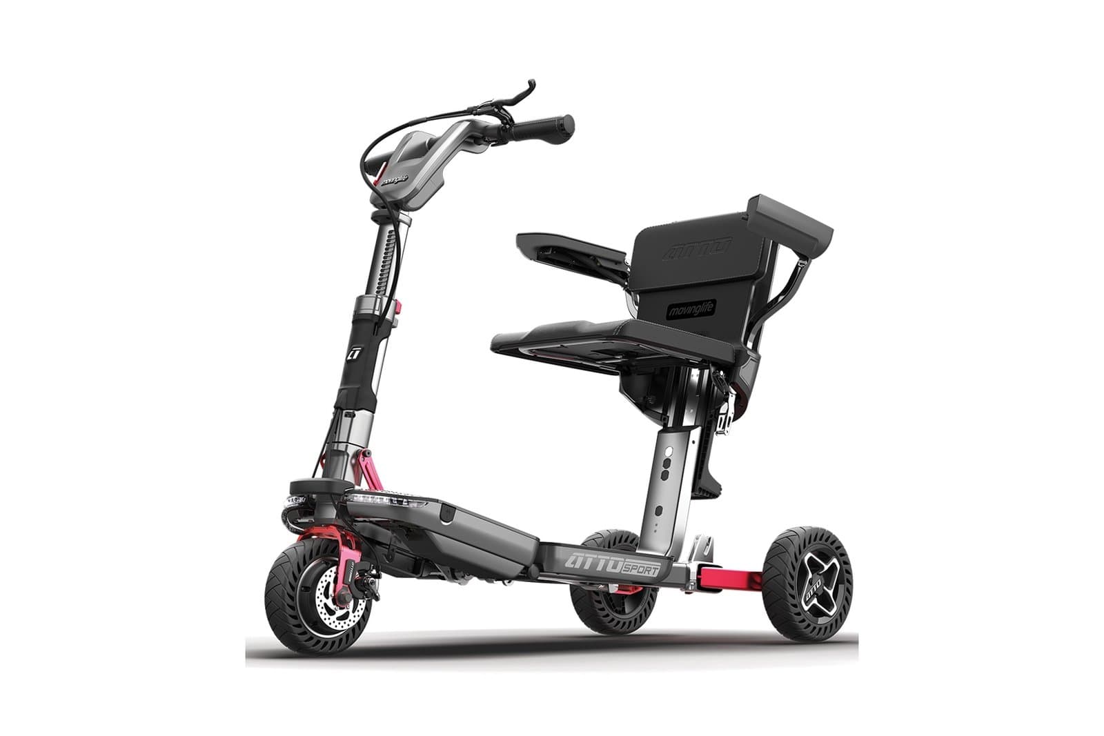 Klappbarer E-Scooter ATTO Sport mit 3 RĂ€dern und Armlehnen