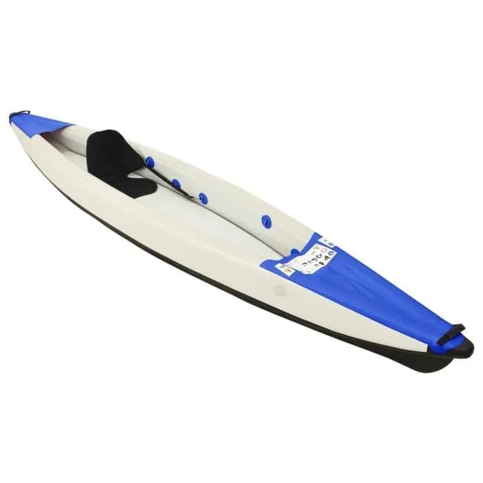 Kayak gonflable 1 place Polyester Bleu - 375x72x31 cm