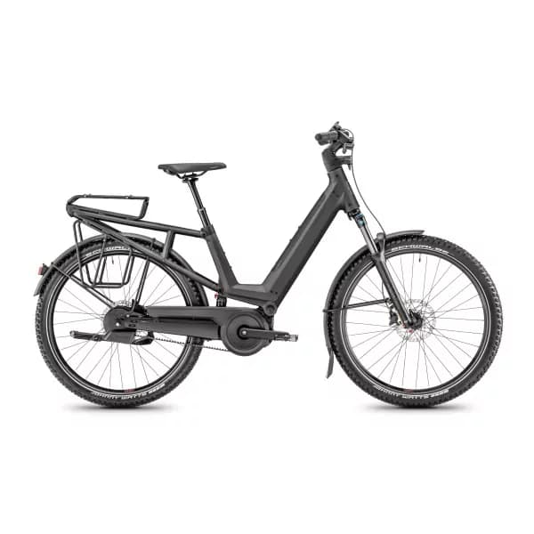 Vélo électrique Moustache J. all - Noir - 625 Wh - porte-bagages suspendu