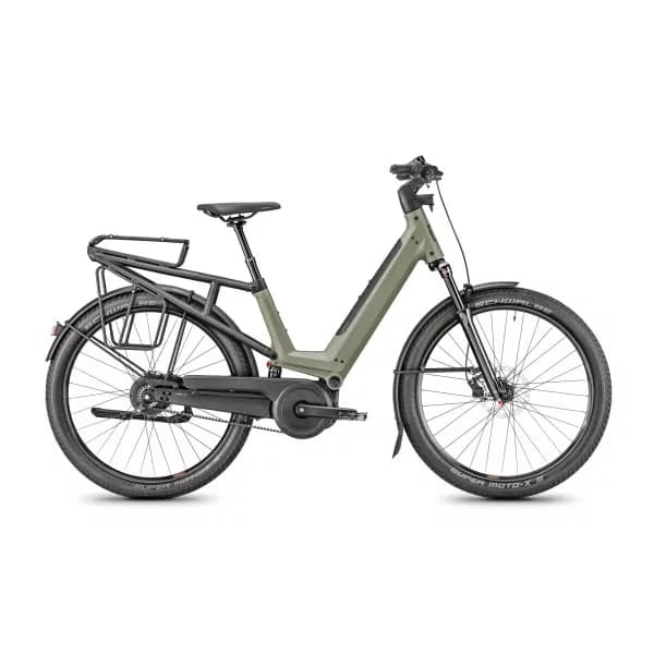 Vélo électrique Moustache J. on enviolo 2023 - Vert - porte-bagages suspendu - 625 Wh