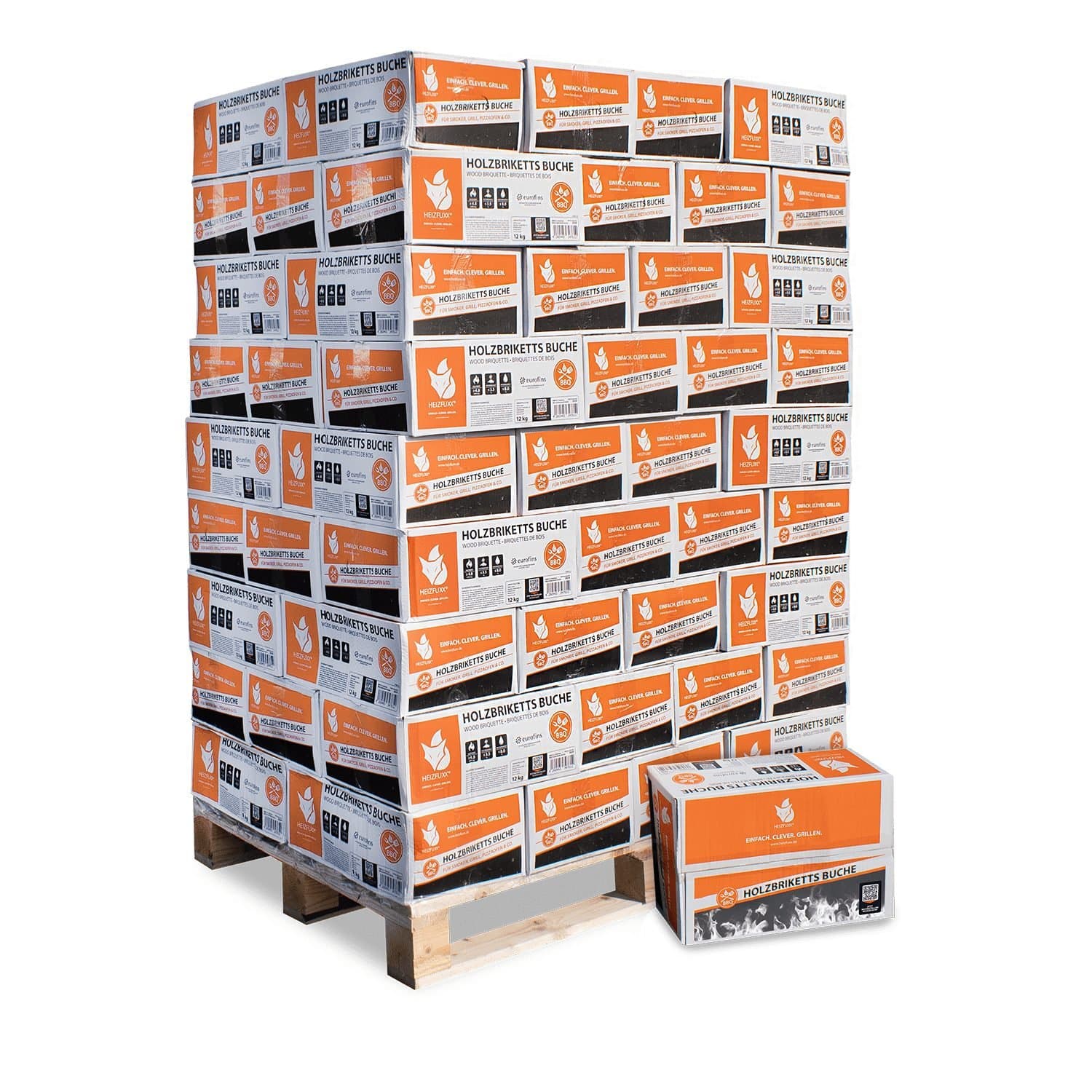 Nestro Holzbriketts aus Hartholz – Rundform, 100 % naturbelassenes Brennholz