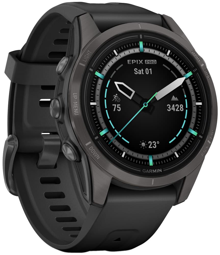 Garmin EPIXâą PRO (GEN 2) SAPPHIRE 42mm - GPS Multisport Smartwatch - schwarz