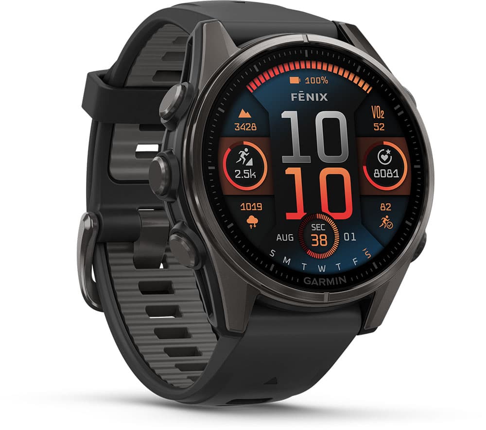 Garmin FÄnixÂź 8 - 43 mm AMOLED Sapphire - GPS Multisport - schwarz