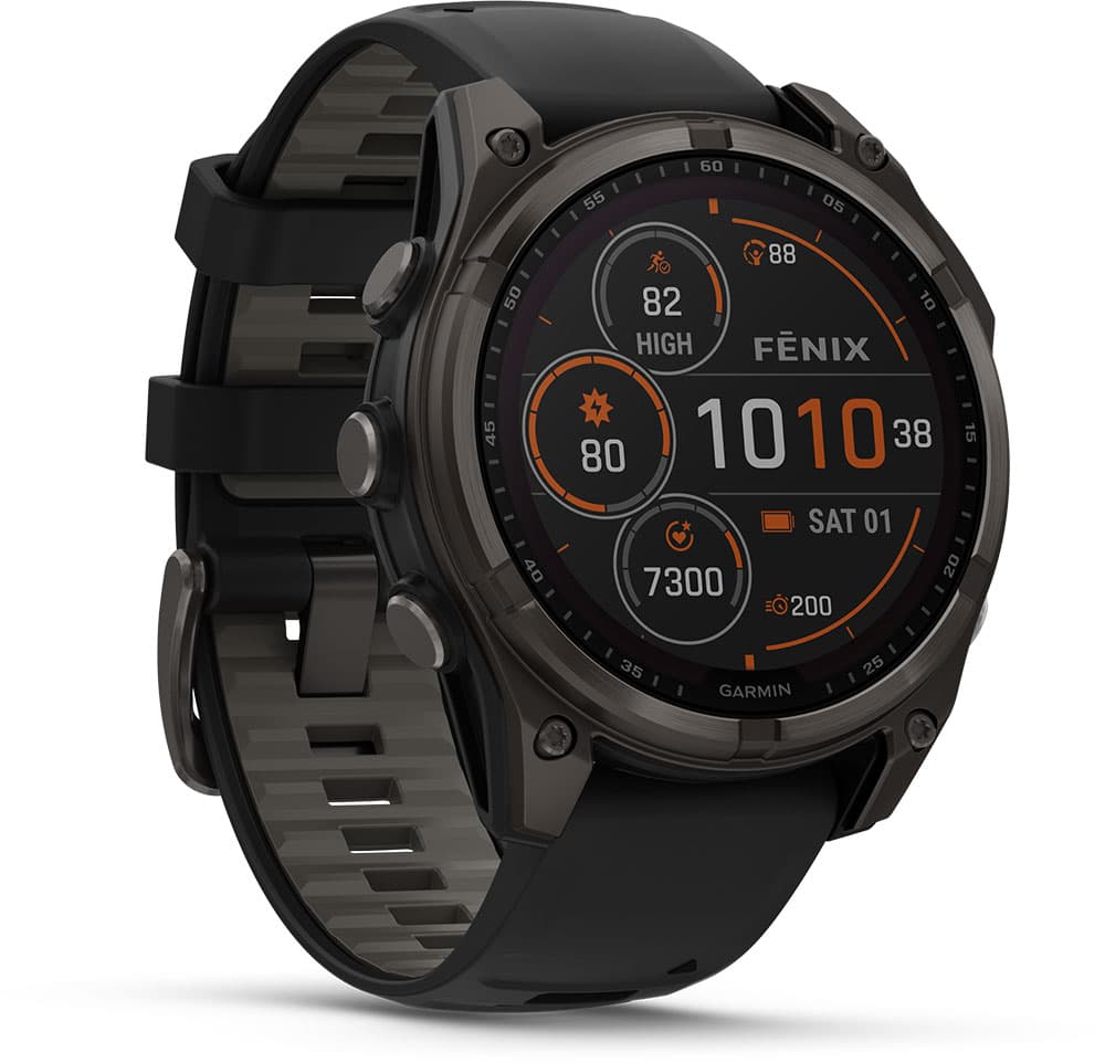 Garmin FÄnixÂź 8 - 47 mm Solar Sapphire - GPS Multisport Smartwatch - schwarz